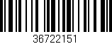 Código de barras (EAN, GTIN, SKU, ISBN): '36722151'