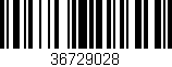 Código de barras (EAN, GTIN, SKU, ISBN): '36729028'