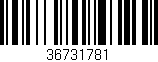 Código de barras (EAN, GTIN, SKU, ISBN): '36731781'