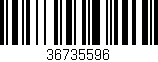 Código de barras (EAN, GTIN, SKU, ISBN): '36735596'