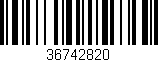 Código de barras (EAN, GTIN, SKU, ISBN): '36742820'