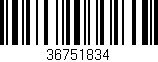 Código de barras (EAN, GTIN, SKU, ISBN): '36751834'