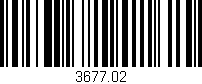 Código de barras (EAN, GTIN, SKU, ISBN): '3677.02'