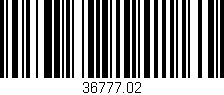 Código de barras (EAN, GTIN, SKU, ISBN): '36777.02'