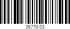 Código de barras (EAN, GTIN, SKU, ISBN): '36778.03'
