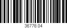 Código de barras (EAN, GTIN, SKU, ISBN): '36778.04'