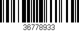 Código de barras (EAN, GTIN, SKU, ISBN): '36778933'