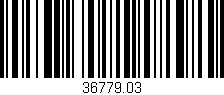 Código de barras (EAN, GTIN, SKU, ISBN): '36779.03'