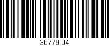 Código de barras (EAN, GTIN, SKU, ISBN): '36779.04'