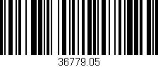 Código de barras (EAN, GTIN, SKU, ISBN): '36779.05'