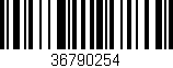 Código de barras (EAN, GTIN, SKU, ISBN): '36790254'
