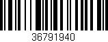 Código de barras (EAN, GTIN, SKU, ISBN): '36791940'