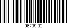 Código de barras (EAN, GTIN, SKU, ISBN): '36799.02'