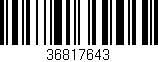 Código de barras (EAN, GTIN, SKU, ISBN): '36817643'