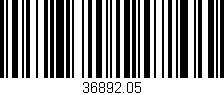 Código de barras (EAN, GTIN, SKU, ISBN): '36892.05'