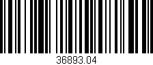 Código de barras (EAN, GTIN, SKU, ISBN): '36893.04'