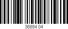 Código de barras (EAN, GTIN, SKU, ISBN): '36894.04'