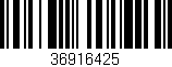 Código de barras (EAN, GTIN, SKU, ISBN): '36916425'
