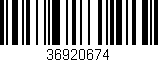 Código de barras (EAN, GTIN, SKU, ISBN): '36920674'