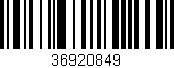 Código de barras (EAN, GTIN, SKU, ISBN): '36920849'