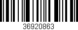 Código de barras (EAN, GTIN, SKU, ISBN): '36920863'