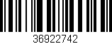 Código de barras (EAN, GTIN, SKU, ISBN): '36922742'