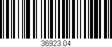 Código de barras (EAN, GTIN, SKU, ISBN): '36923.04'