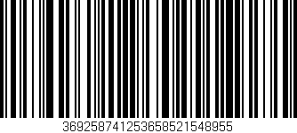 Código de barras (EAN, GTIN, SKU, ISBN): '369258741253658521548955'