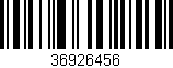 Código de barras (EAN, GTIN, SKU, ISBN): '36926456'
