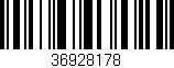 Código de barras (EAN, GTIN, SKU, ISBN): '36928178'