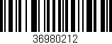 Código de barras (EAN, GTIN, SKU, ISBN): '36980212'