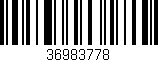 Código de barras (EAN, GTIN, SKU, ISBN): '36983778'