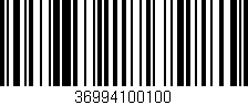 Código de barras (EAN, GTIN, SKU, ISBN): '36994100100'