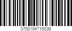 Código de barras (EAN, GTIN, SKU, ISBN): '3700194715038'