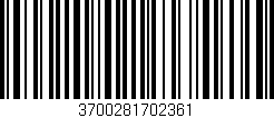 Código de barras (EAN, GTIN, SKU, ISBN): '3700281702361'