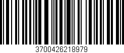 Código de barras (EAN, GTIN, SKU, ISBN): '3700426218979'