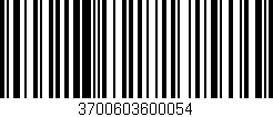 Código de barras (EAN, GTIN, SKU, ISBN): '3700603600054'