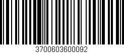 Código de barras (EAN, GTIN, SKU, ISBN): '3700603600092'