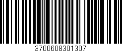 Código de barras (EAN, GTIN, SKU, ISBN): '3700608301307'