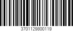 Código de barras (EAN, GTIN, SKU, ISBN): '3701129800119'