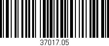 Código de barras (EAN, GTIN, SKU, ISBN): '37017.05'