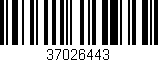 Código de barras (EAN, GTIN, SKU, ISBN): '37026443'