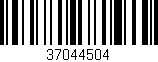 Código de barras (EAN, GTIN, SKU, ISBN): '37044504'