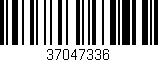 Código de barras (EAN, GTIN, SKU, ISBN): '37047336'