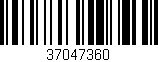 Código de barras (EAN, GTIN, SKU, ISBN): '37047360'