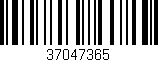 Código de barras (EAN, GTIN, SKU, ISBN): '37047365'