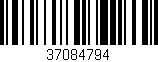 Código de barras (EAN, GTIN, SKU, ISBN): '37084794'