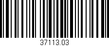 Código de barras (EAN, GTIN, SKU, ISBN): '37113.03'