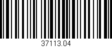 Código de barras (EAN, GTIN, SKU, ISBN): '37113.04'