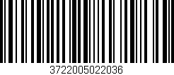 Código de barras (EAN, GTIN, SKU, ISBN): '3722005022036'